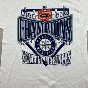 Vintage Seattle Mariners 1997 Champ World Series Baseball Sport Unisex shirt tee
